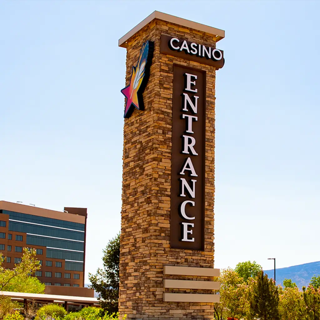 Close up shot of exterior wayfinding